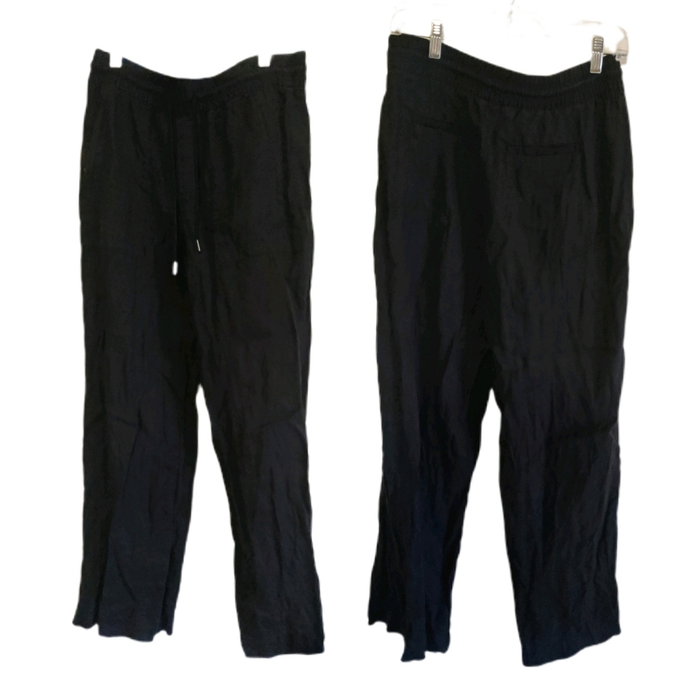 Athleta Linen Black Casual Pants